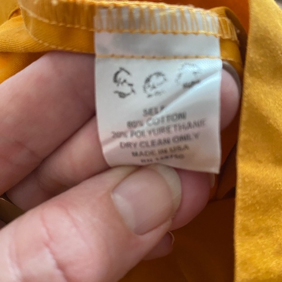 SEA NEW YORK Mustard Puff tie Sleeve Top 6 - Picture 7 of 7